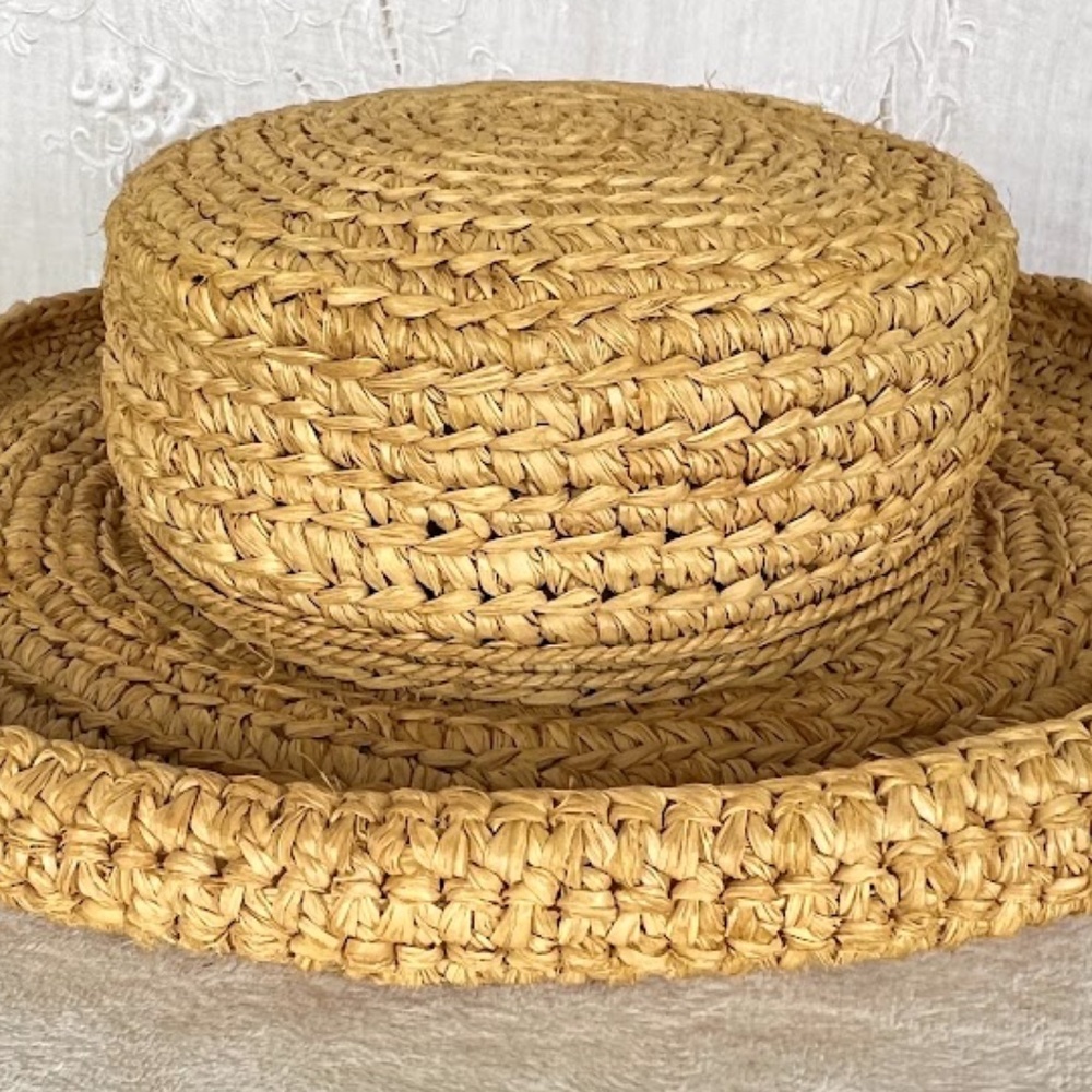 Helen Kaminski Raffia Vintage Handmade Women's Hat Australia Host Pick - Picture 6 of 11